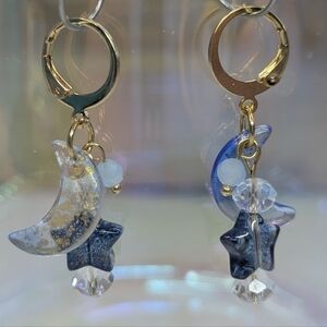 New Celestial Star & Moon Artisan Earrings D044